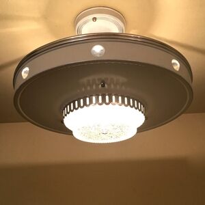 Vintage Veriden Sheriden Light. Glass Dome Middle. Glass Marbles.